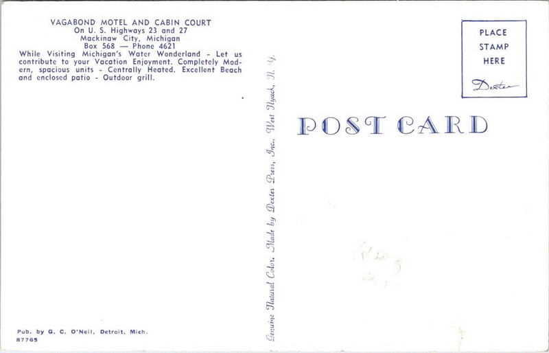 Vagabond Motel - Old Postcard (newer photo)